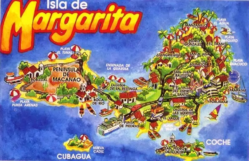 Карта_туриста_Острова,Маргарита_Венесуэла_особенности_туризма.