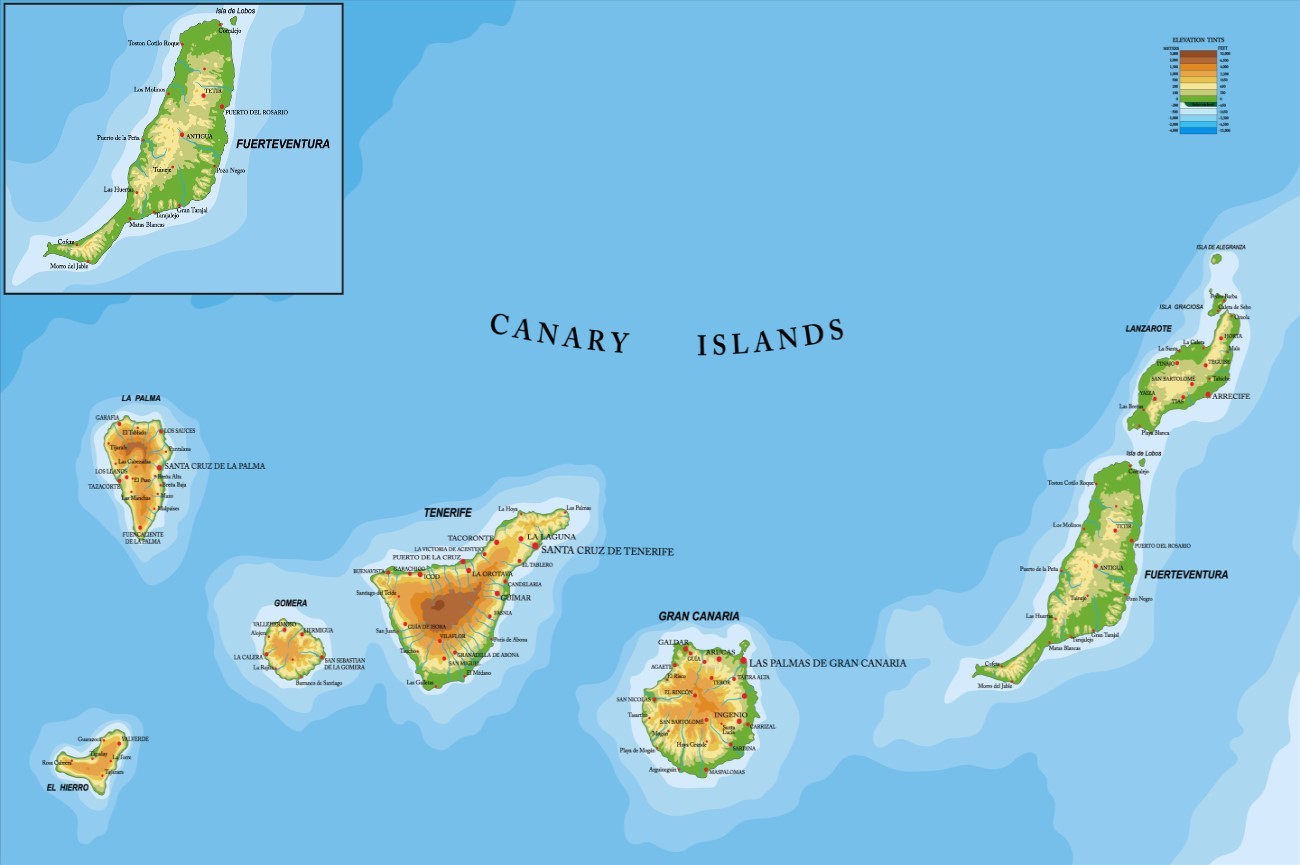 остров Фуэртевентура  карта