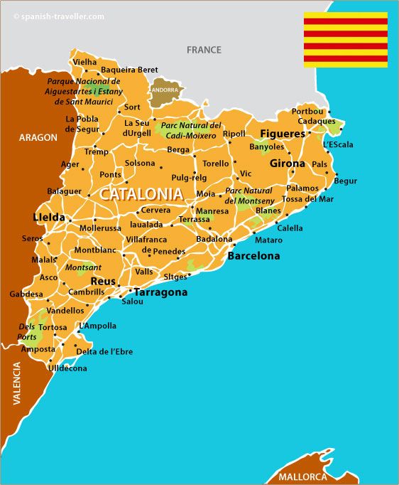 Каталония Карта