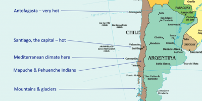 География Чили карта