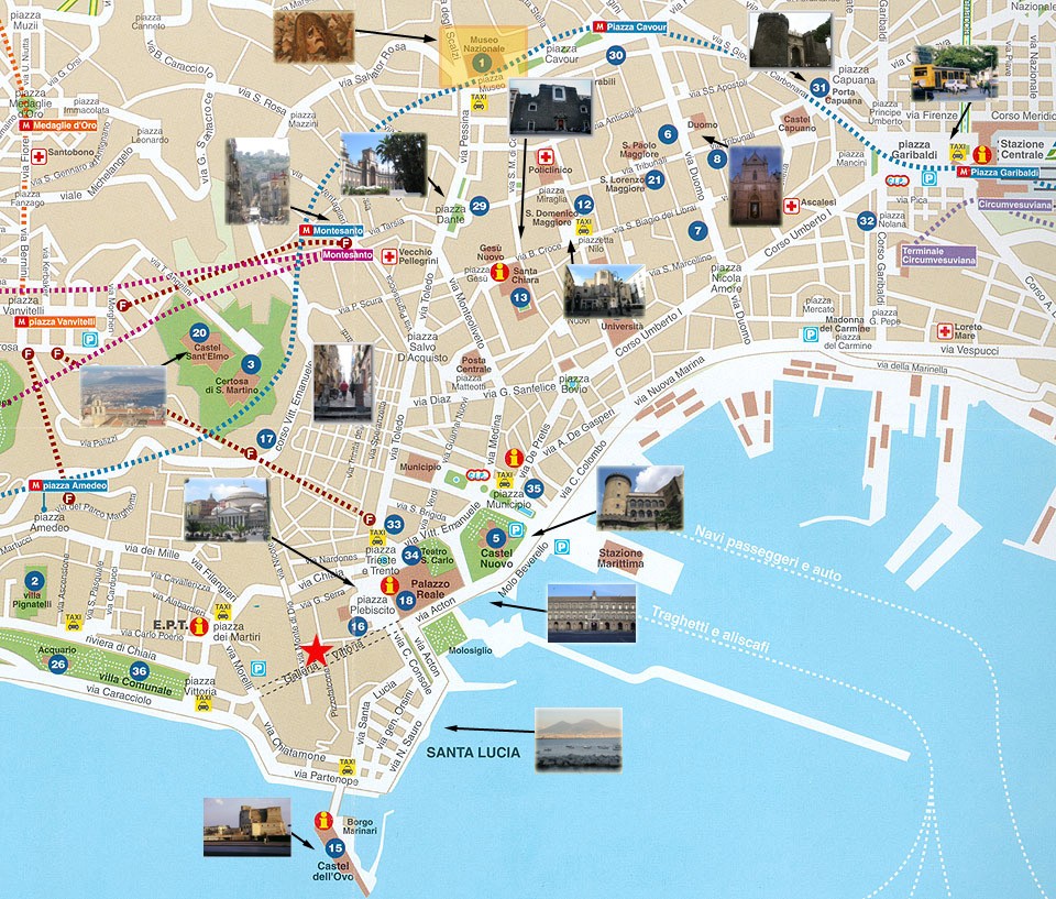  туристическая карта Неаполя
