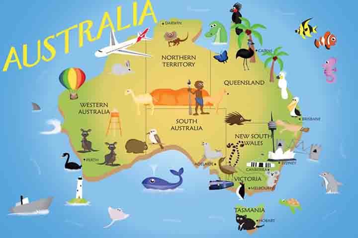 Австралия карта