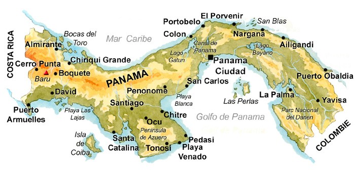 Путешествие в Панаму Карта