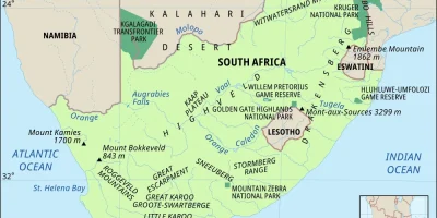 Путешествие в ЮАР Карта