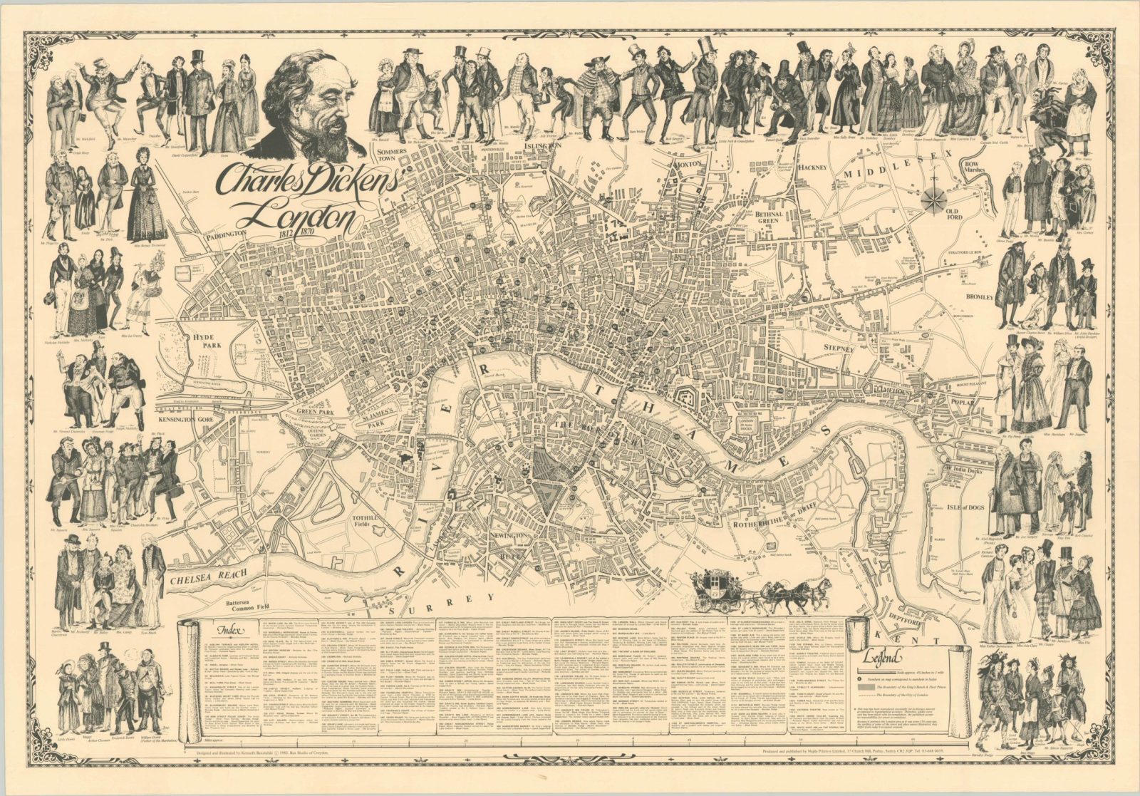 Лондон Диккенса карта