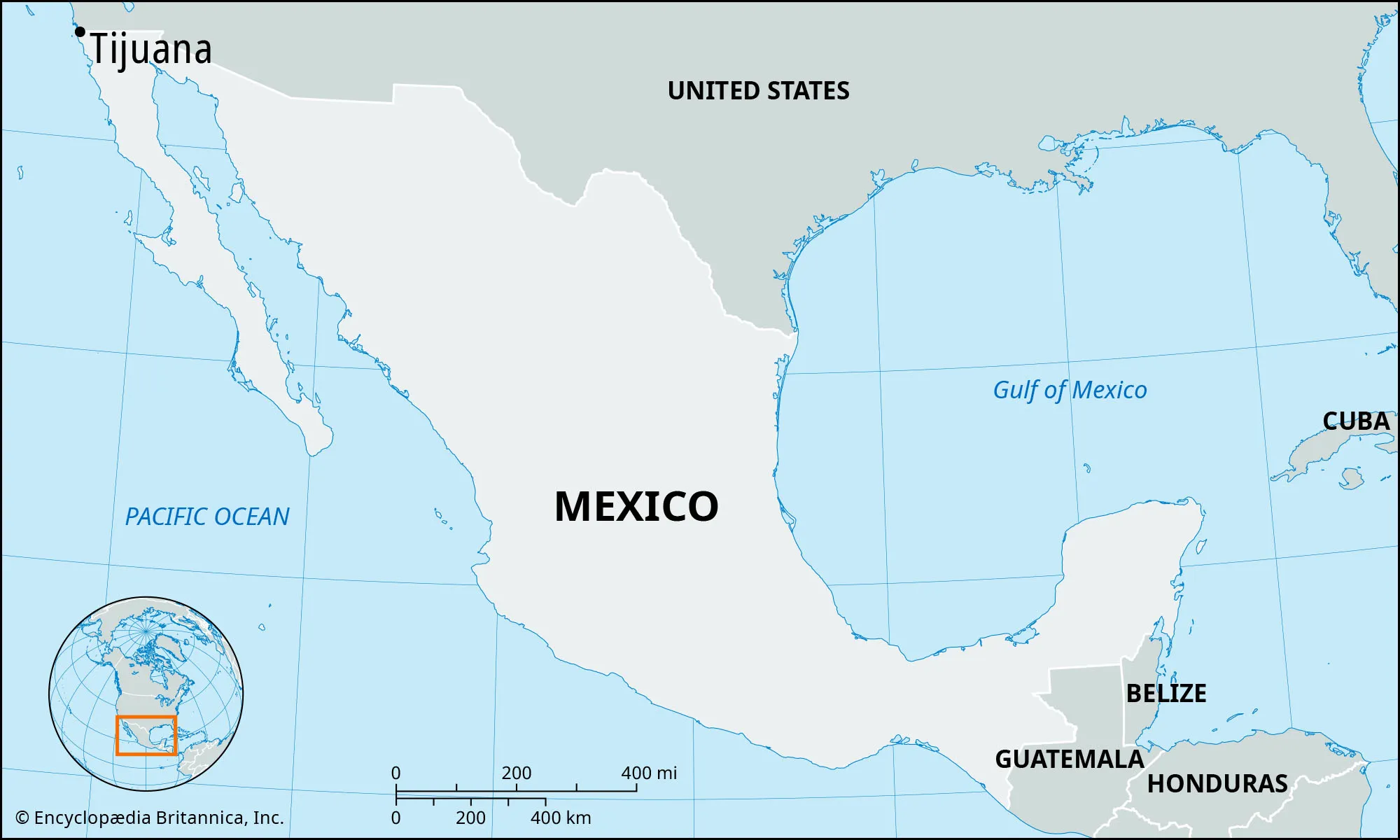 Тихуана Мексика карта