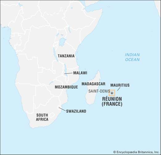 Остров Реюньон -карта