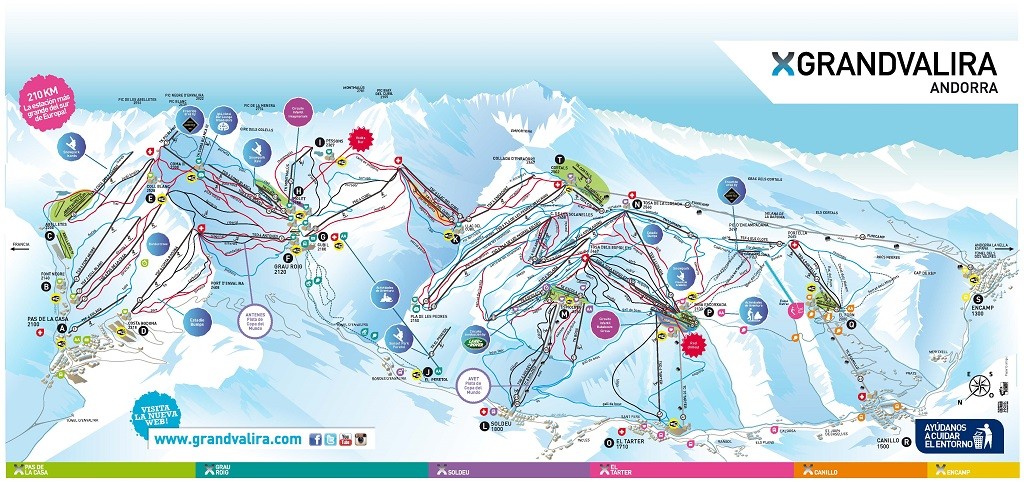 Андорра карта лыжных гор