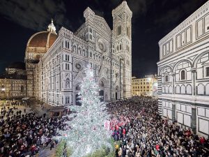 Рождество во Флоренции площадь Дуомо