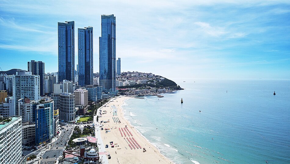  пляжи Южной Кореи Хуэндае