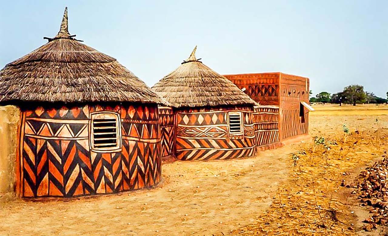 традиционные хижины Буркина Фасо
