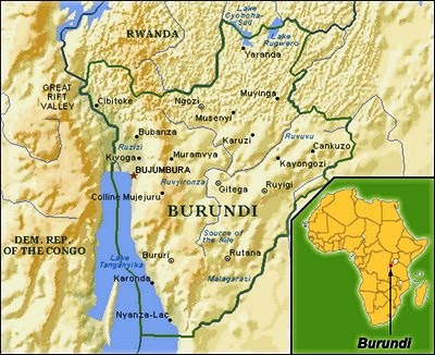 Бурунди карта